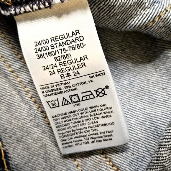 Gap Cheeky Straight High rise jeans size 24/00 - Picture 5 of 9